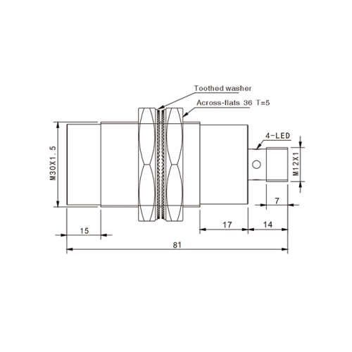 TLN30-25NC-E2 Индуктивный датчик