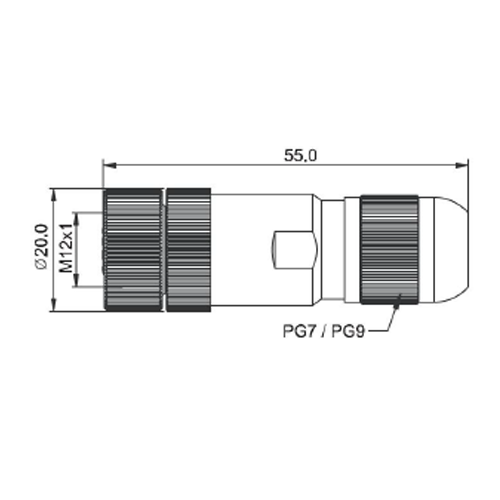 Соединитель CS SB261R-3 (PG7)