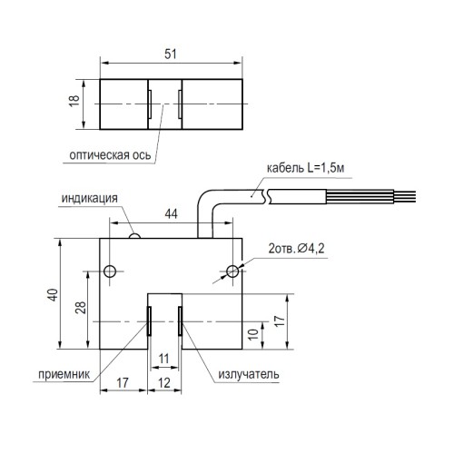 Преобразователь для контроля частоты вращения OT NK21A-311P-11-LZ-F
