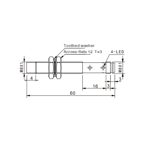 TYN08-06NO-E1 Индуктивный датчик