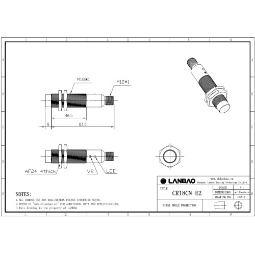 CR18CN08DNC-E2 Емкостной датчик