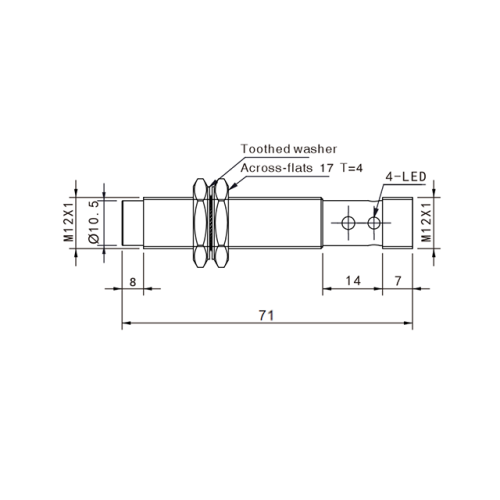 TYN12-10NO-E2 Индуктивный датчик