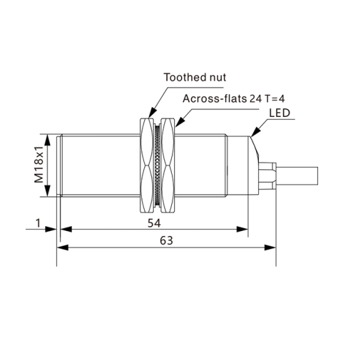 TLF18-08PO Индуктивный датчик