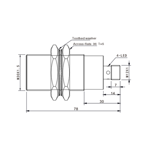 TRF30-10PO-E2 Индуктивный датчик