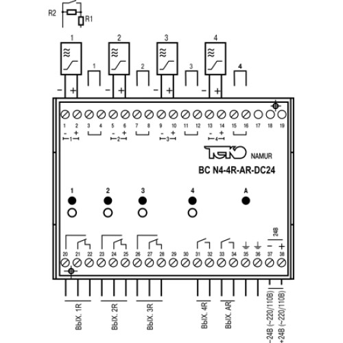 Блок сопряжения BC N4-4R-AR-DC24