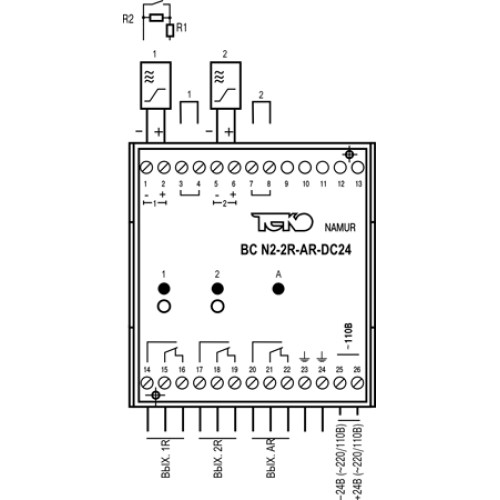 Блок сопряжения BC N2-2R-AR-DC24-C