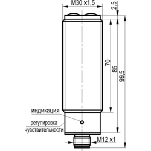 Бесконтактный выключатель OPR AC81A-43P-R1000-LZS4