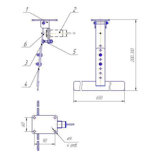 Устройство контроля продольного разрыва конвейерной ленты УКПР1
