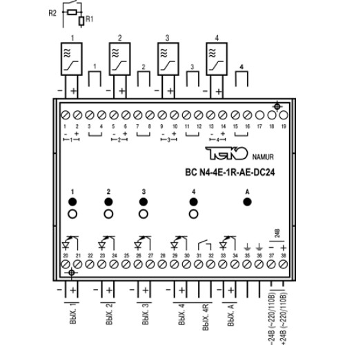 Блок сопряжения BC N4-4E-1R-AE-DC24