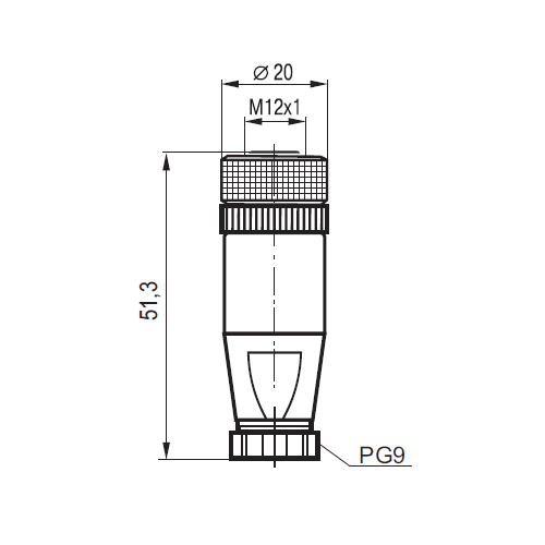Соединитель CS S254R-05 (PG9)