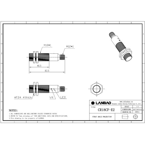 CR18CN08ATO-E2 Емкостной датчик