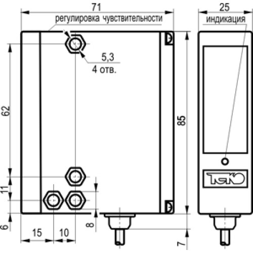 Бесконтактный выключатель OS I61P-86-10-L-C