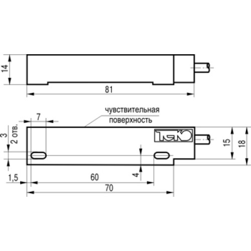 Магниточувствительный датчик положения ТЕКО MS UN1P-43
