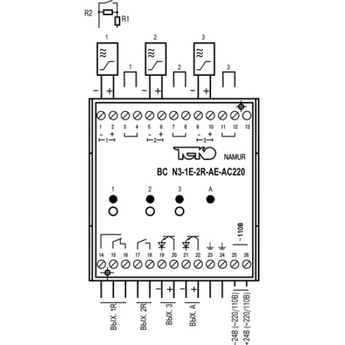 Блок сопряжения BC N3-1E-2R-AE-AC220