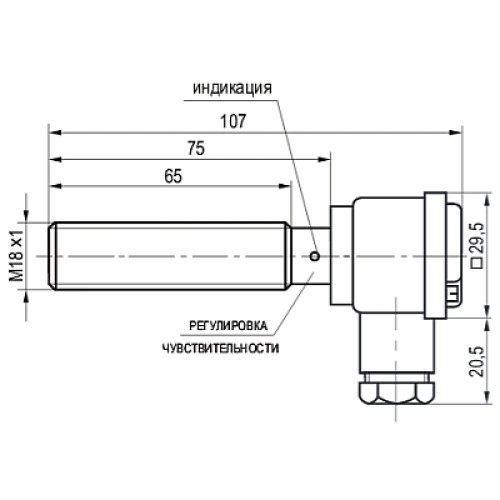 Бесконтактный выключатель OV AT43A5-43P-R400-LZ