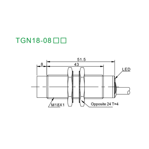 TGN18-08PO Индуктивный датчик
