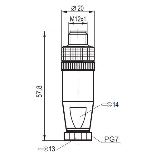 Соединитель CP S254R-3 (PG7)