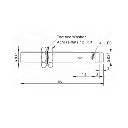 TRF08-1,5PO-E1 Индуктивный датчик