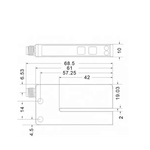 KIM07-0204NP Щелевой оптический датчик