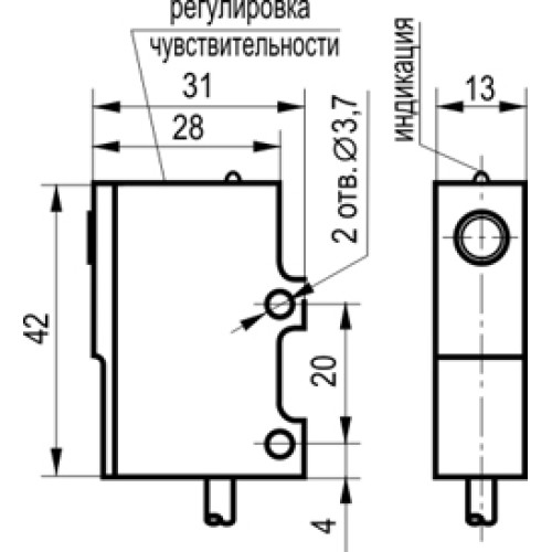 Бесконтактный выключатель OY I35A-2-0,2-P