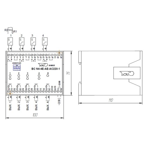 Блок сопряжения BC N4-4E-AE-AC220-C-1