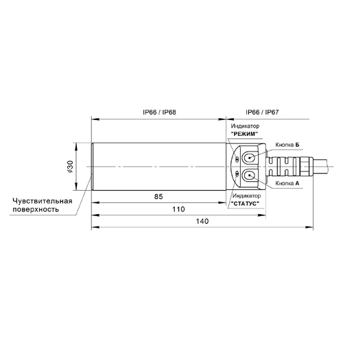 Бесконтактный выключатель CSN GF89P5-863-20-L